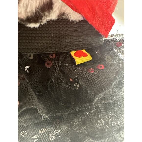 Build A Bear Black White Purple Zebra Striped Teddy 18” Plush with Top & Skirt - Picture 5 of 9